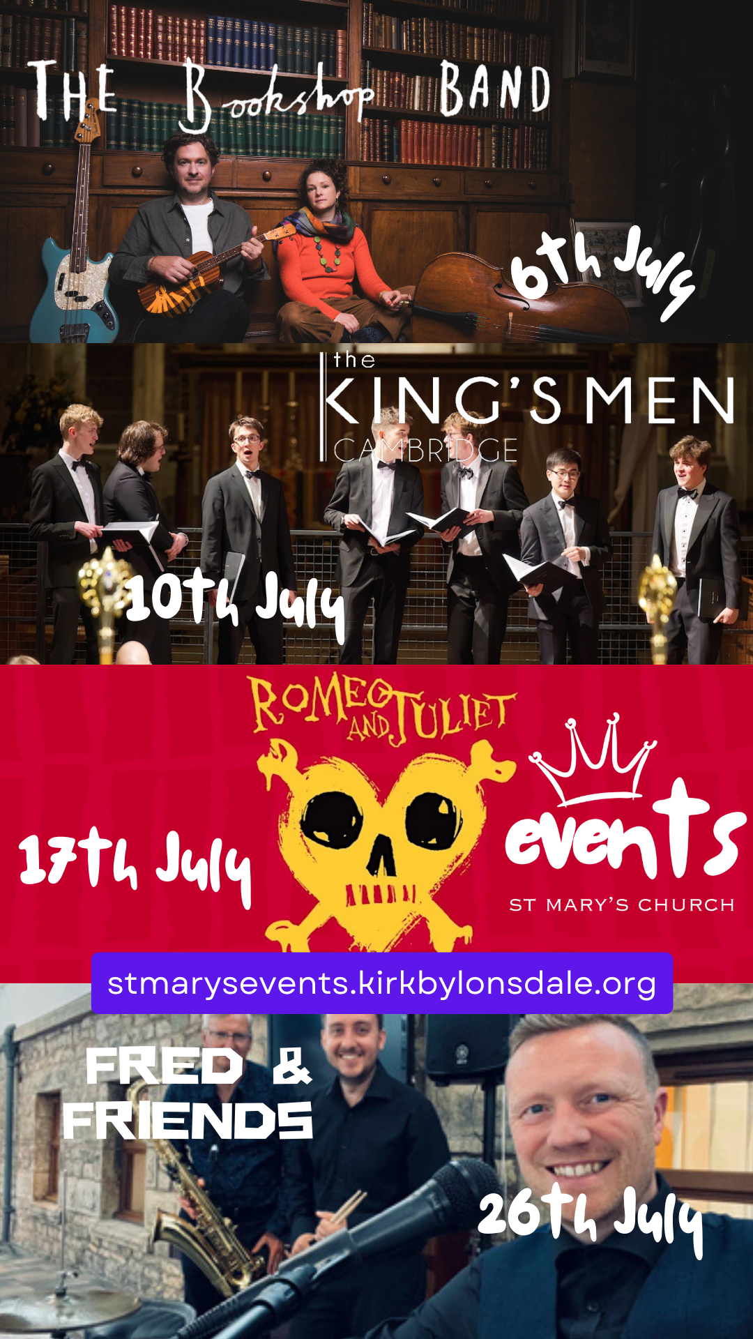 St Mary's events in July